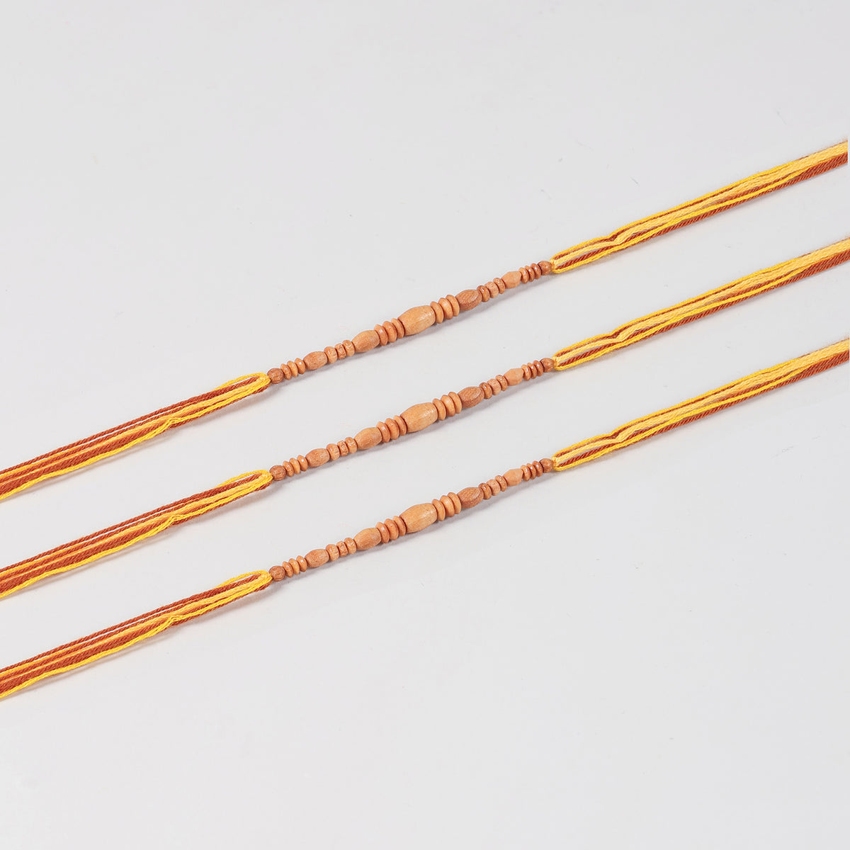 Wooden Beads Rakhi for Brothers (Set of 3 & 4)