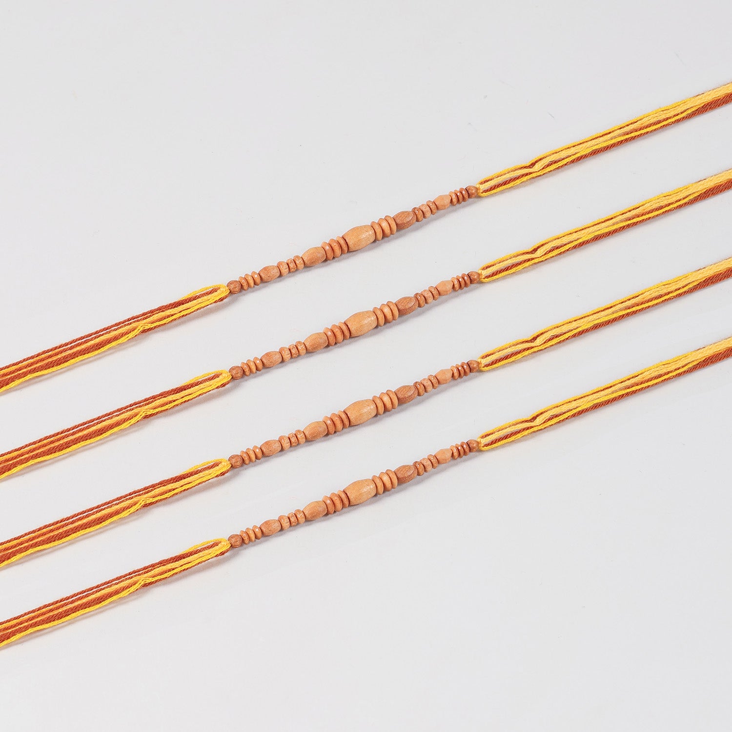 Wooden Beads Rakhi for Brothers (Set of 3 & 4)
