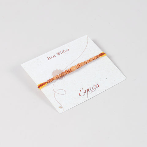 Wooden Beads Rakhi for Brothers (Set of 3 & 4)