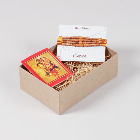 Wooden Beads Rakhi for Brothers (Set of 3 & 4)