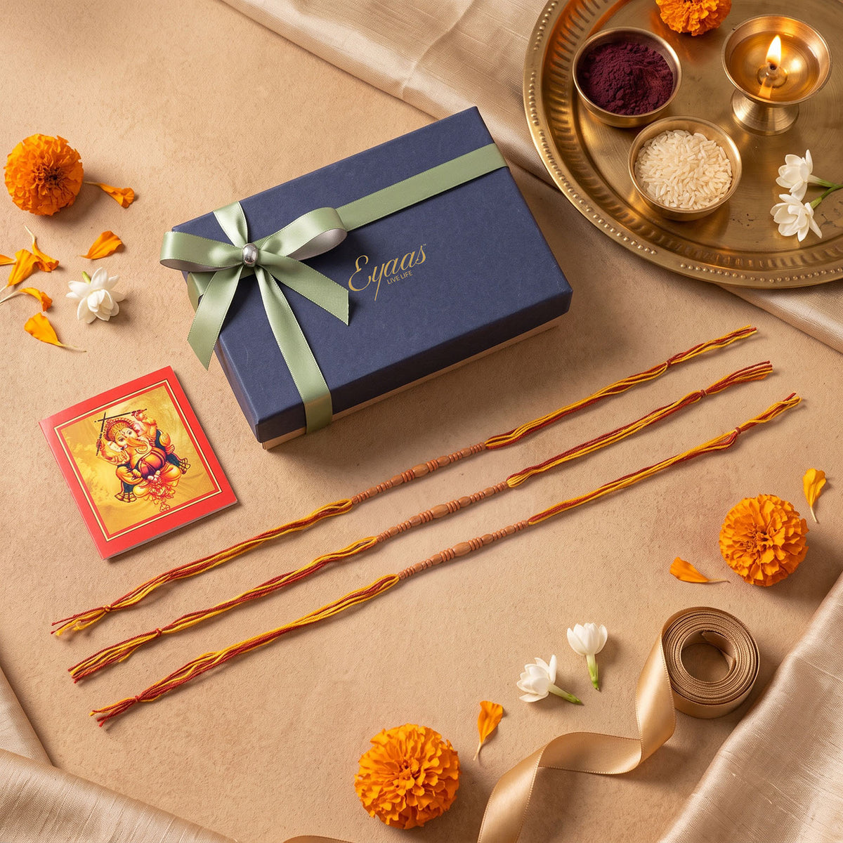 Wooden Beads Rakhi Set for Brothers