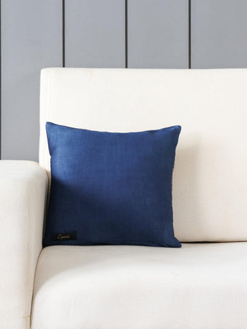 Ajrakh Cushion Cover Indigo, Madder & White, 12x12 - Eyaas