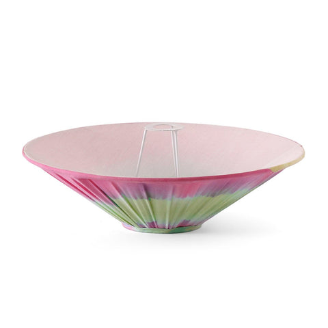 Pink Tie & Dye Cotton Lampshade – Pagoda Style
