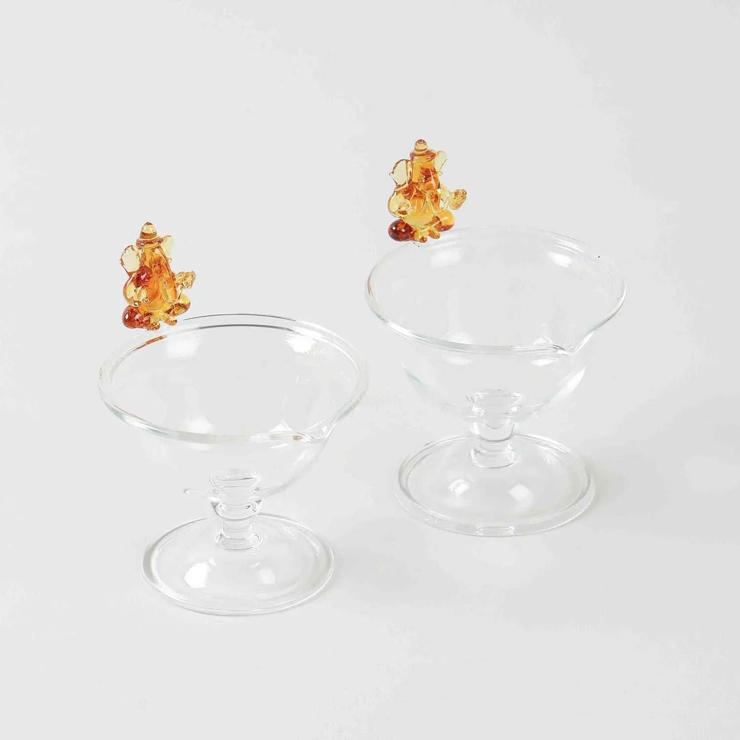Divine Glass Bell and Diya Gift Set - Festive Pooja Gift Box