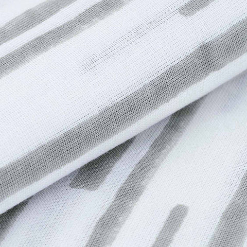 Grey Stripe Cotton Dining Table Cloth 6 Seater 60x90