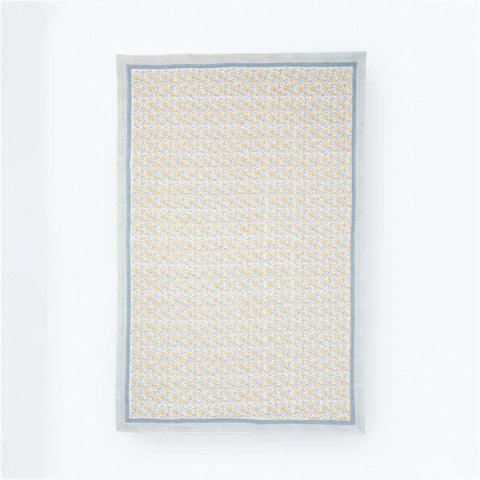 Blue & Yellow Floral Dining Table Cloth 6 Seater 60x90