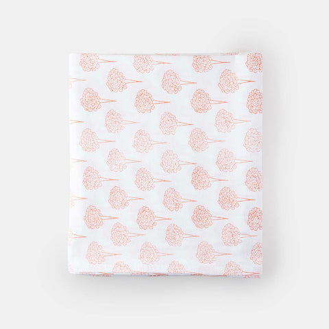 King-size Marigold Block Printed Cotton Bedsheet & Pillow Cases