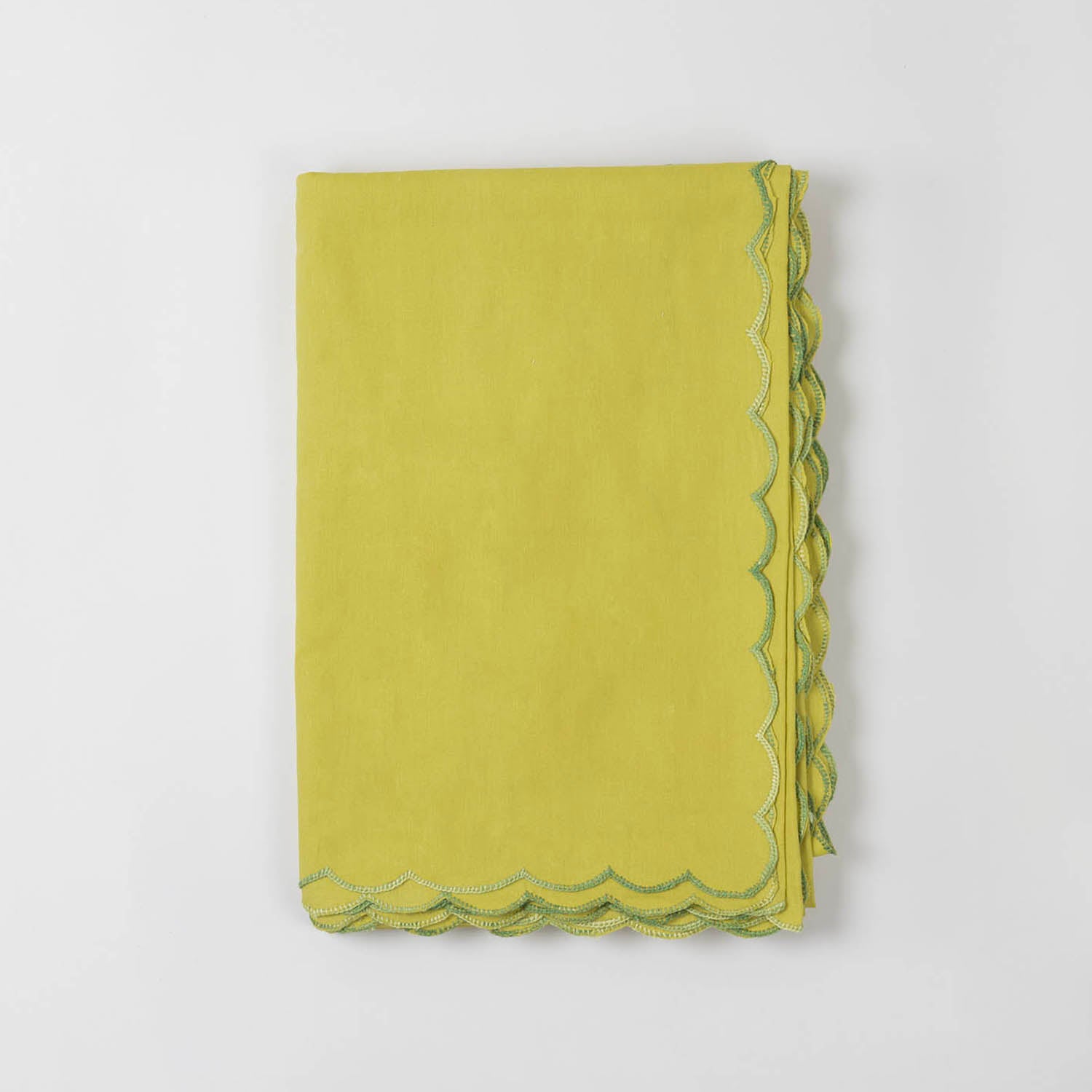 Embroidered Bedcover & 2 Pillow Cases, Green