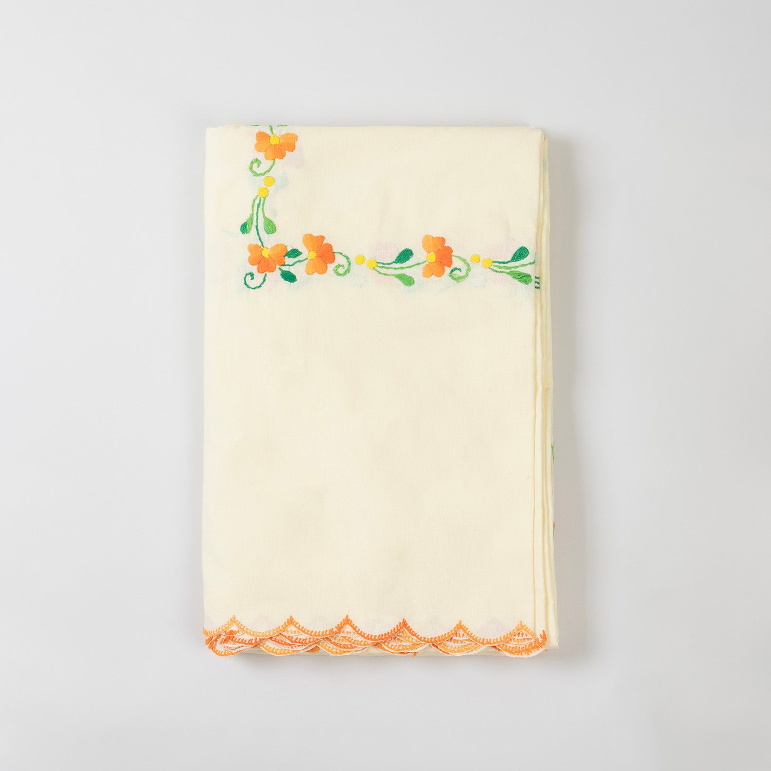 Orange Trail Embroidered Bedcover & 2 Pillow Cases