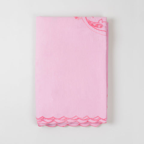 Embroidered Bedcover & 2 Pillow Cases, Pink