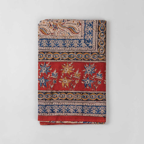 Pinwheel Block Printed Kalamkaari Bedcover & Pillow Cases