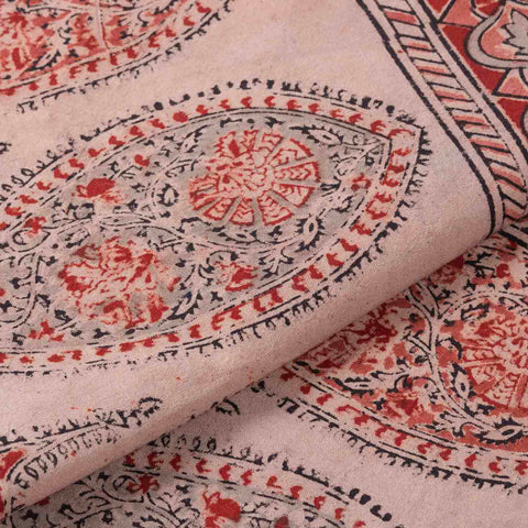 Paisley Block Printed Kalamkaari Bedcover & Pillow Cases