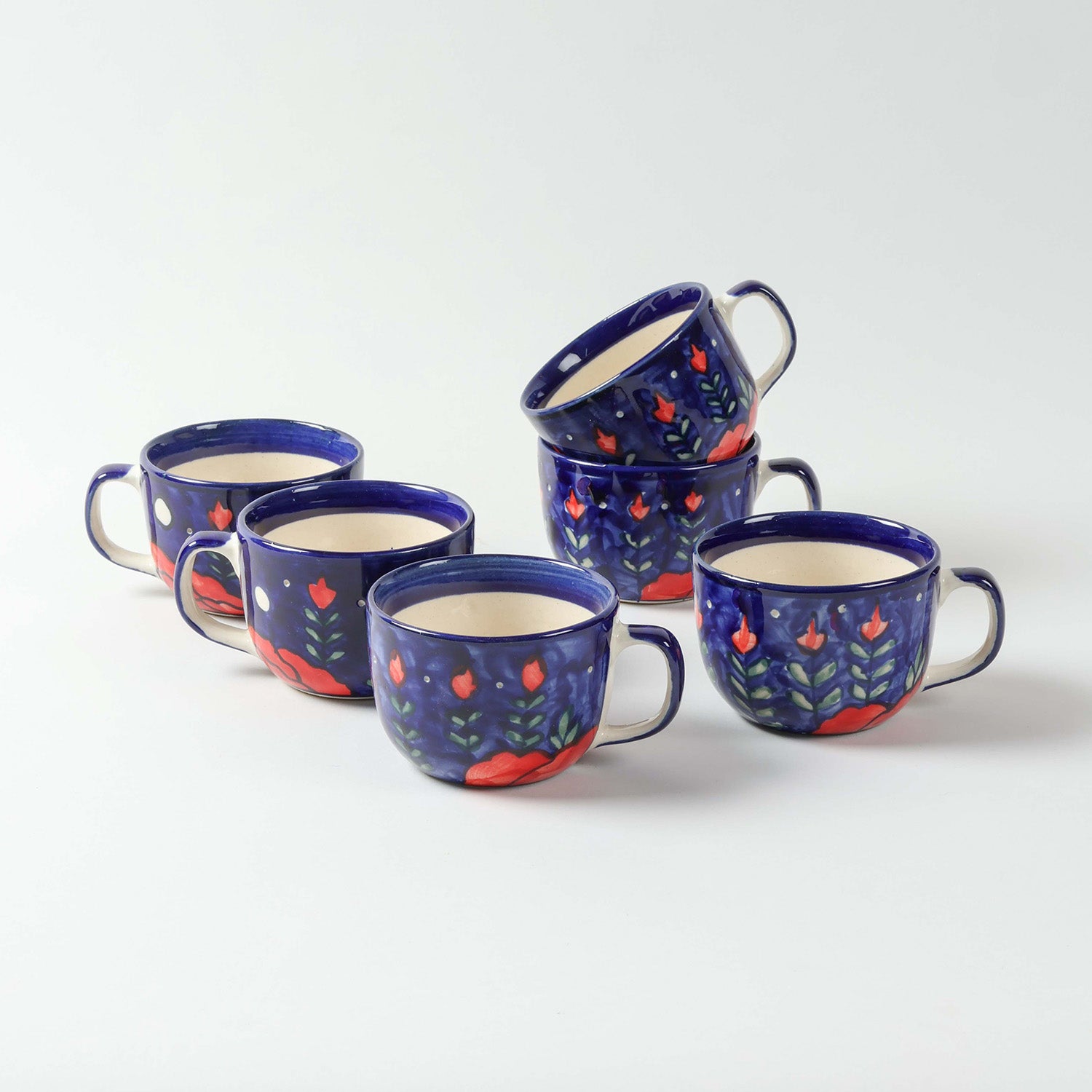 Mountain Ceramic Soup Bowl Style Mug Set of 2