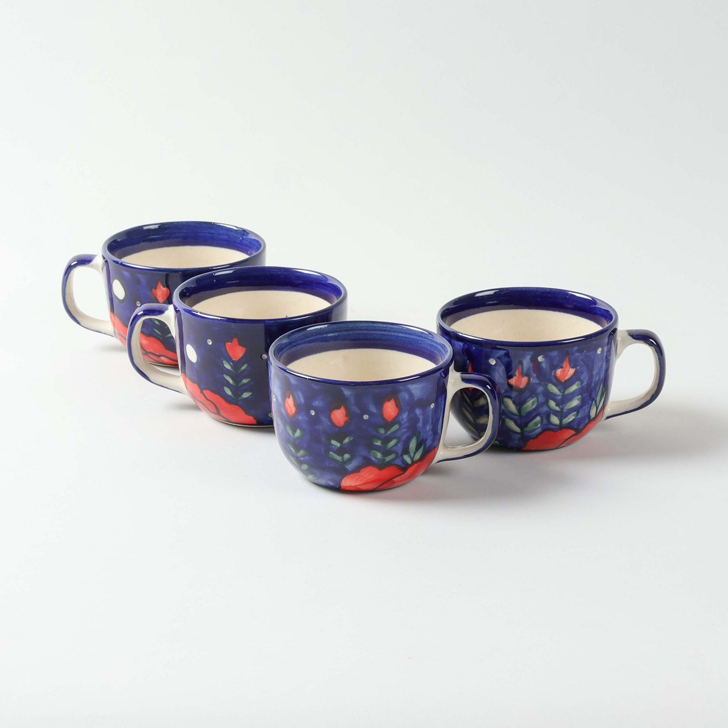 Mountain Ceramic Soup Bowl Style Mug Set of 2