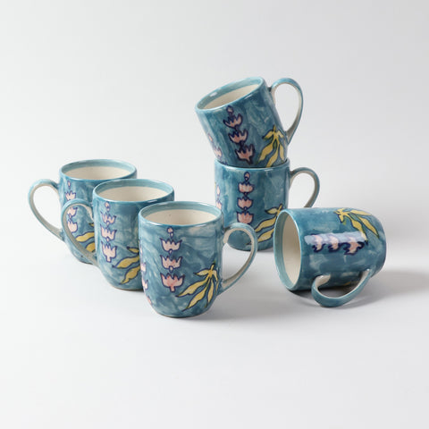 Handpainted Ceramic Mugs Set