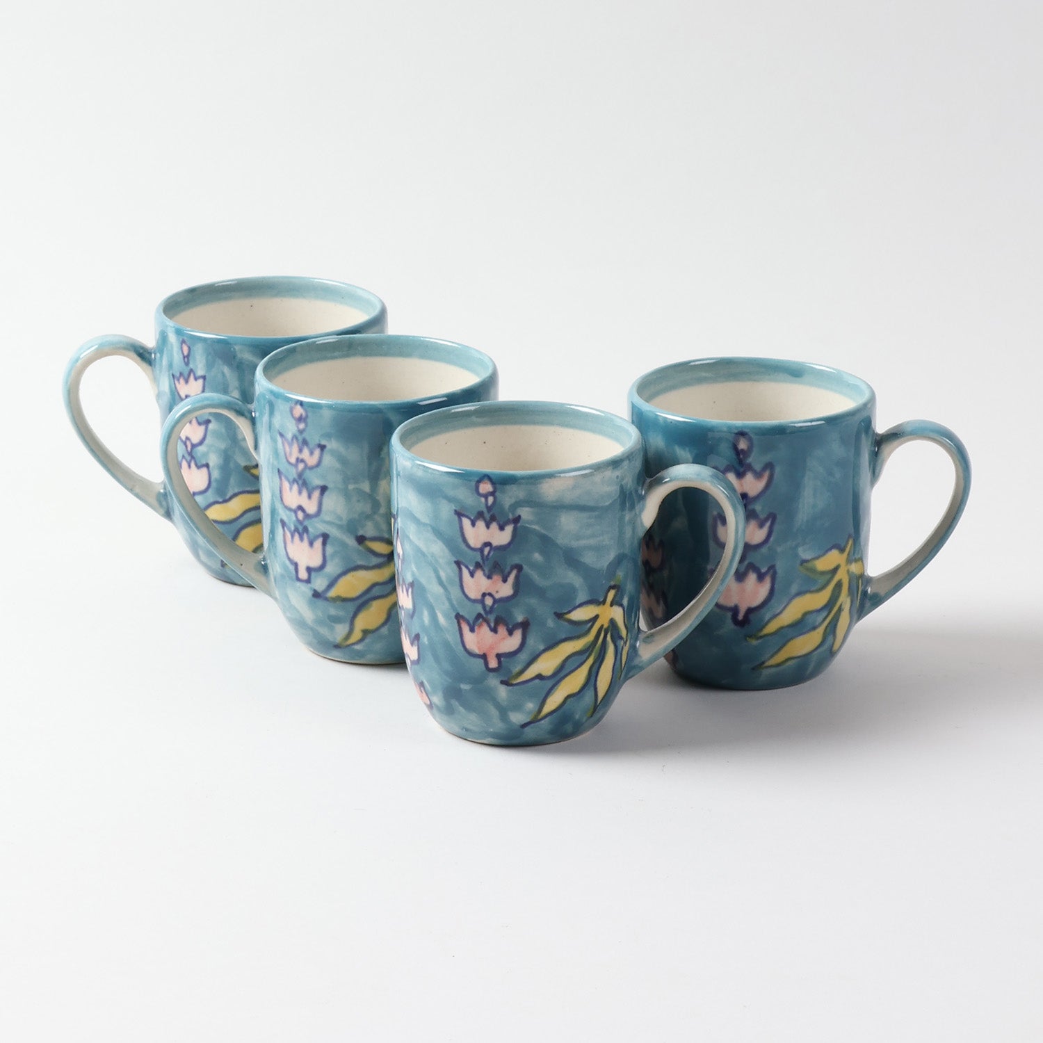 Handpainted Ceramic Mugs Set