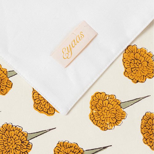 Yellow Marigold Block Printed Placemat Set of 2