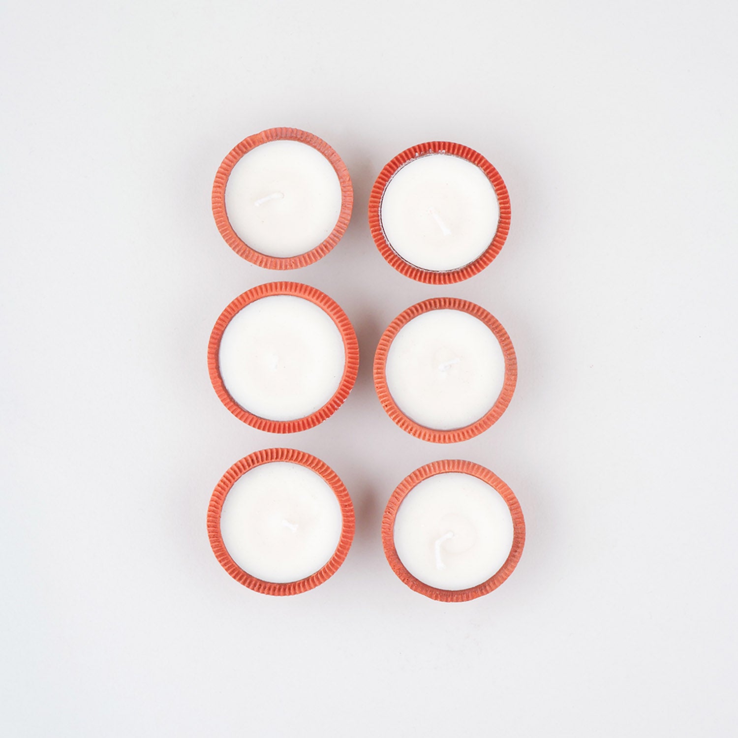 Terracotta Soy Wax Diya Set