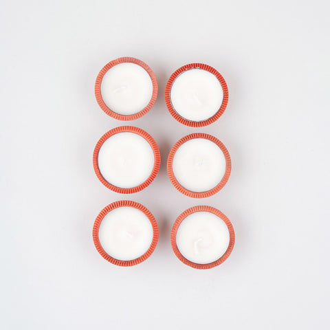 Terracotta Soy Wax Diya Set