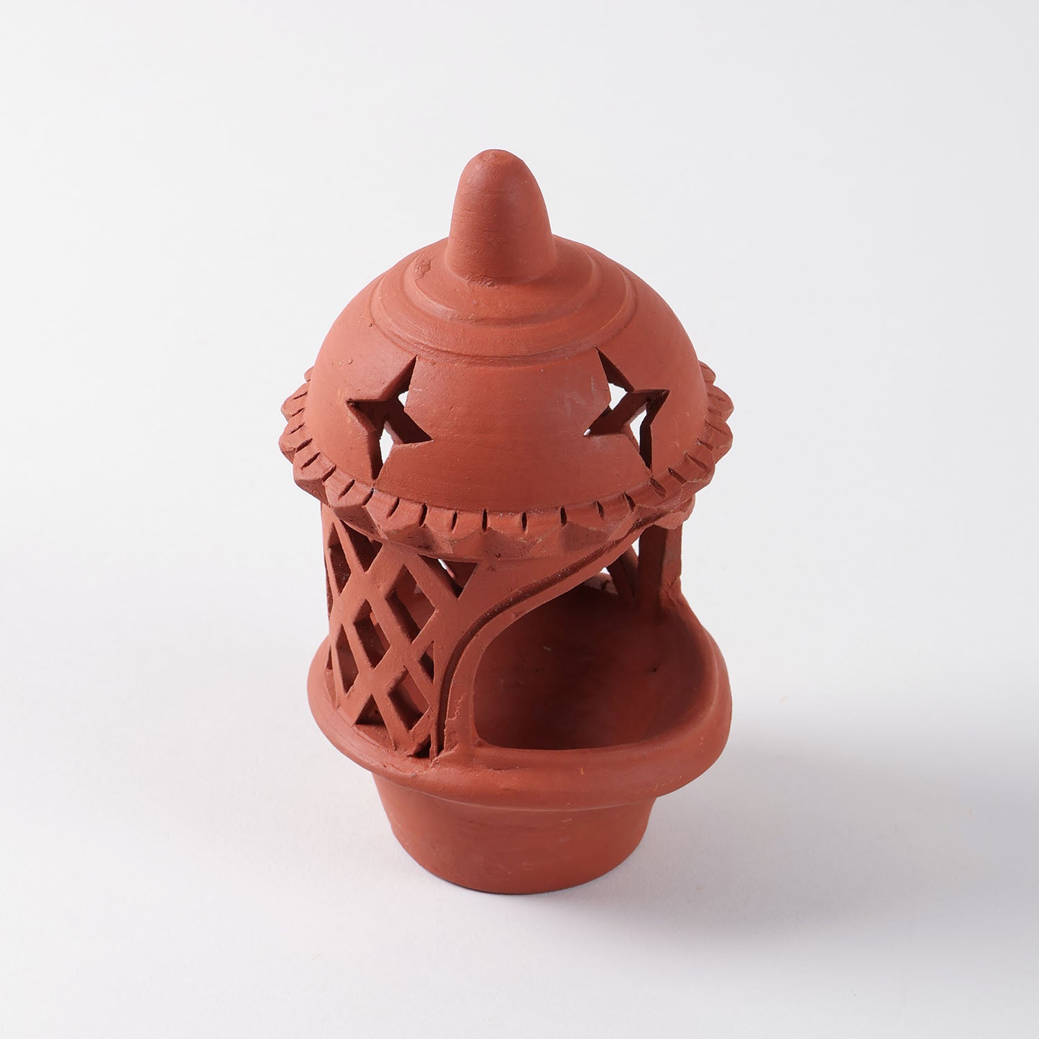 Cutwork Terracotta Lamp Set of 2
