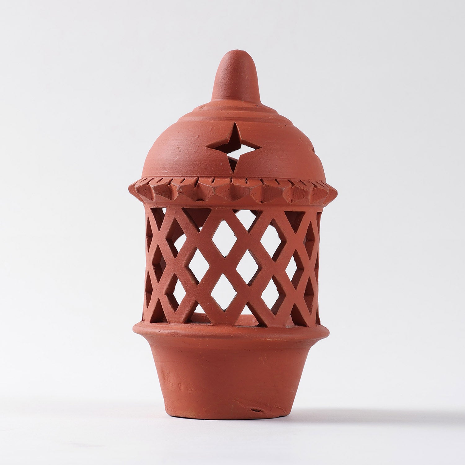 Cutwork Terracotta Lamp Set of 2