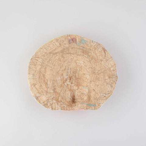 Peach & Multi-Coloured Chhau Wall Mask, Ganesha, 9 Inches