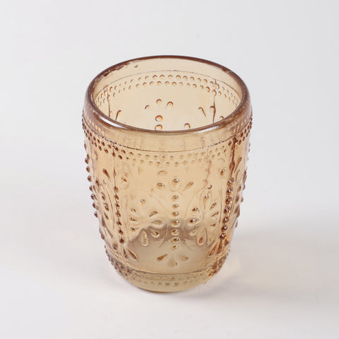 Textured Glass Tumblers Set of 4, Multi-colour