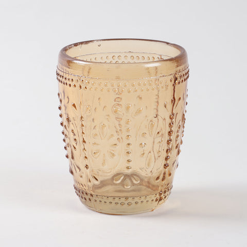 Textured Glass Tumblers Set of 4, Multi-colour