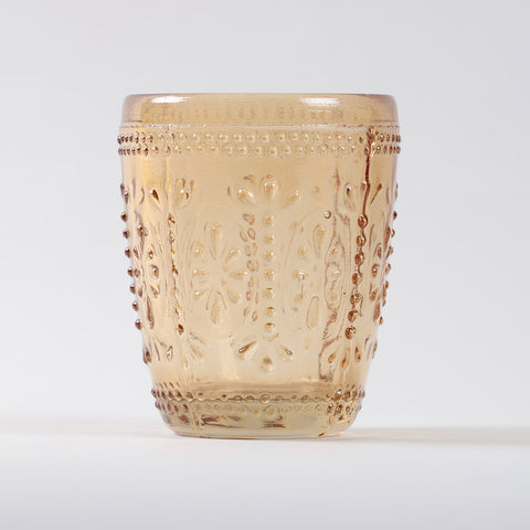 Textured Glass Tumblers Set of 4, Multi-colour