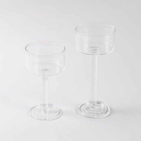 Glass Candle Holder/Stand Set of 2