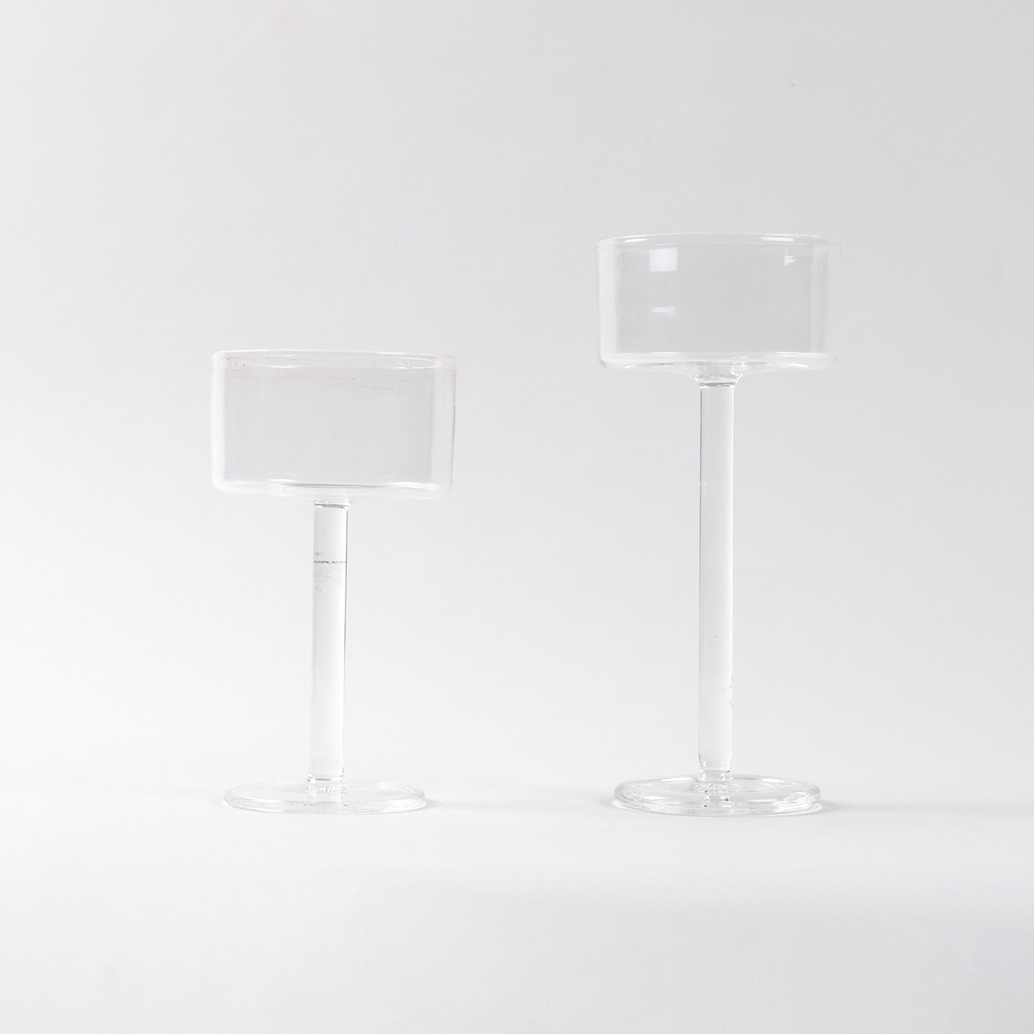 Glass Candle Holder/Stand Set of 2