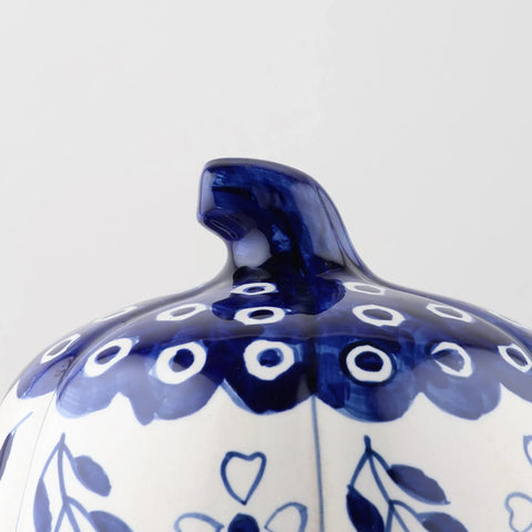 Ceramic Pumpkin Tea Light Holder - Blue