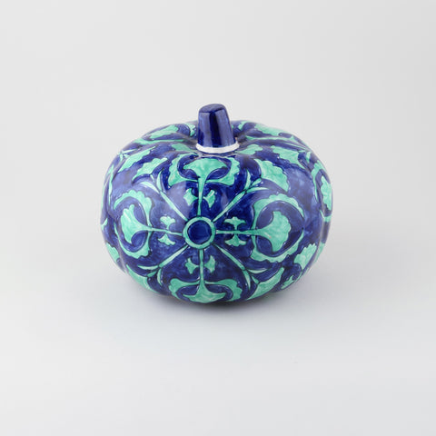 Ceramic Pumpkin Decor - Blue & Green