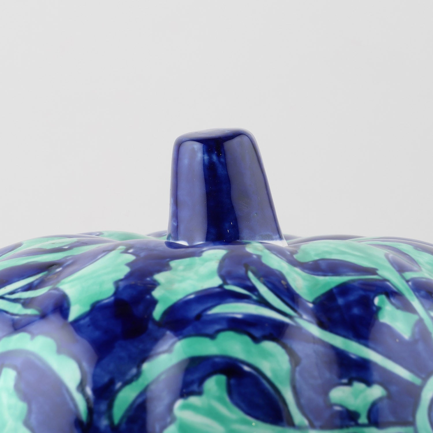 Ceramic Pumpkin Decor - Blue & Green
