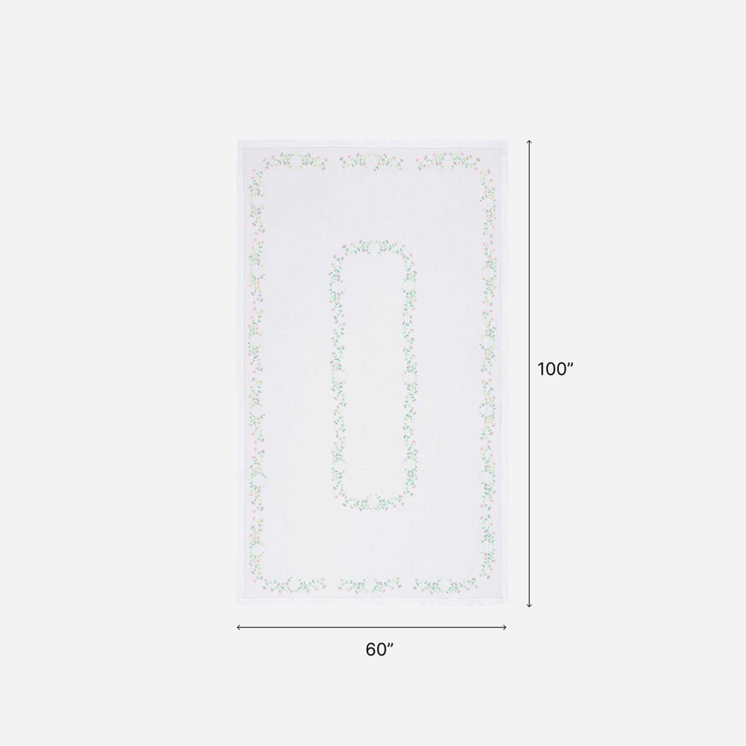 Pink Blossoms Embroidered Cutwork Table Cloth