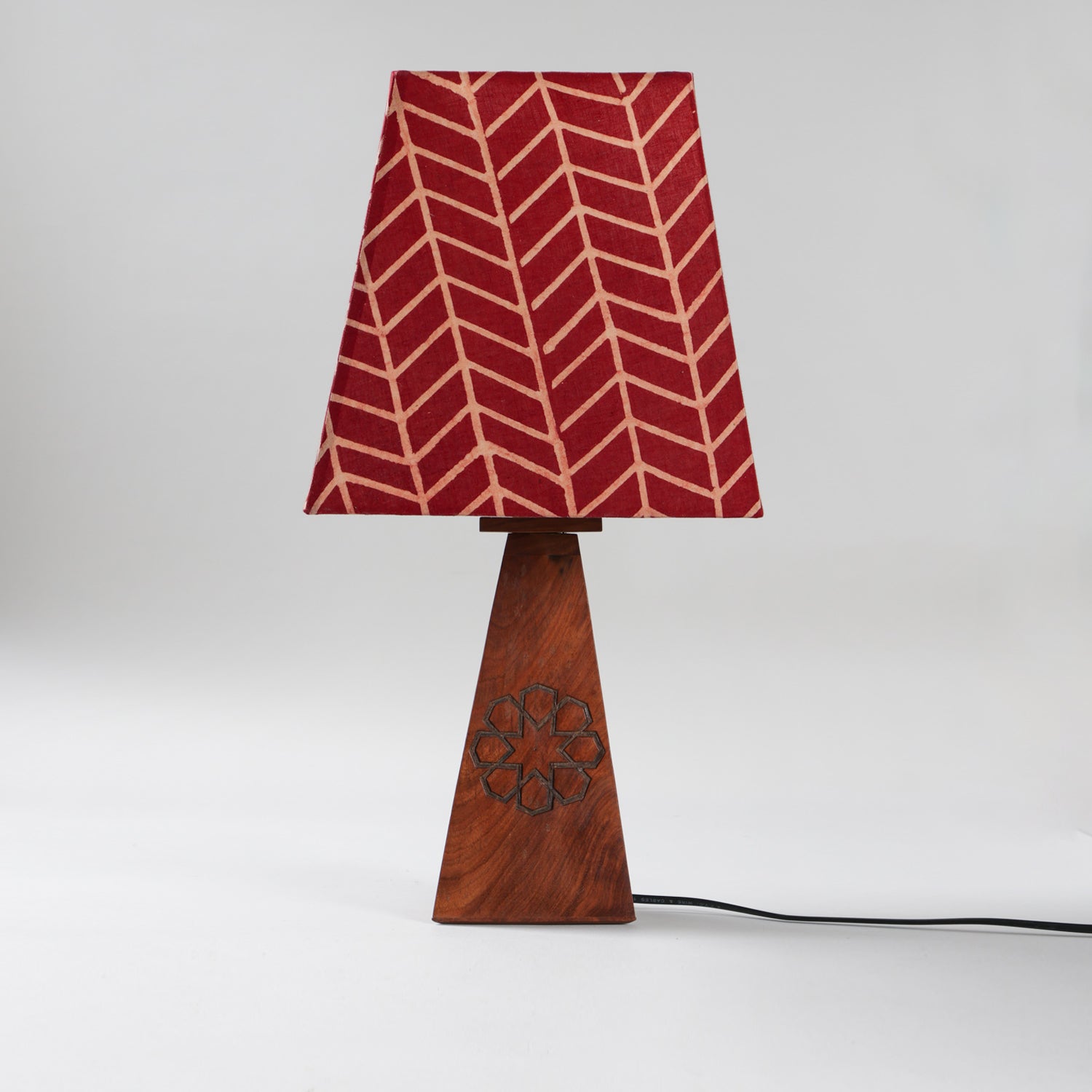 Ajrakh Lampshade in Rust Color - 10x10x6