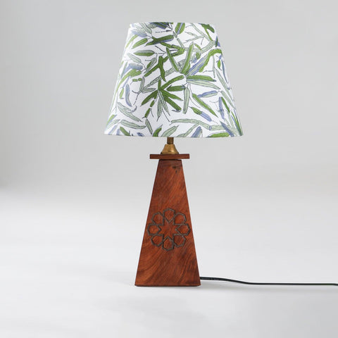 Leaf Hand Block Printed Conical Lampshade - 10x8x6 - Eyaas
