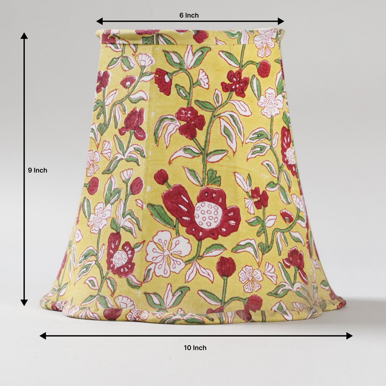 Hand Block Printed Lampshade - 10x9x6