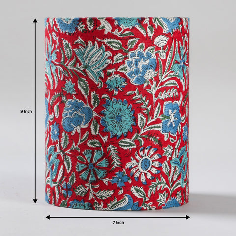 Hand Block Printed Lampshade - 9x7