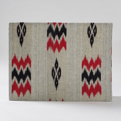 Ikat Rectangular Lampshade - 10x14x7, Grey - Eyaas