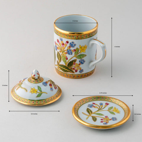 Benjarong Ceramic Mug - Floral - Eyaas