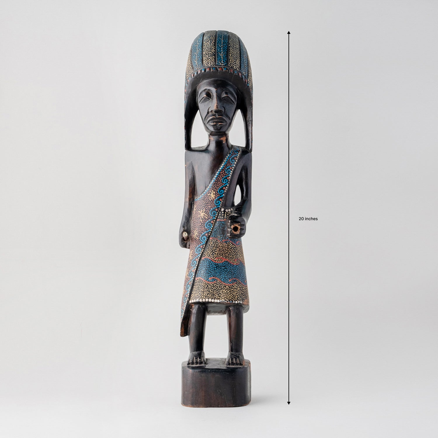 Indonesian Wooden Statue - 20 Inches