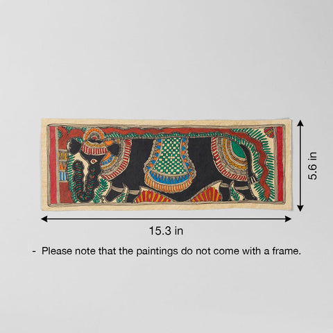 Madhubani Elephant Wall Painting - Eyaas