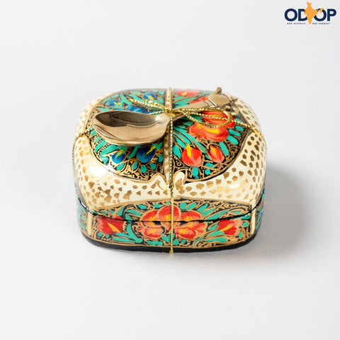 Papier Mache Gift Box with Tea & Spoon - Eyaas