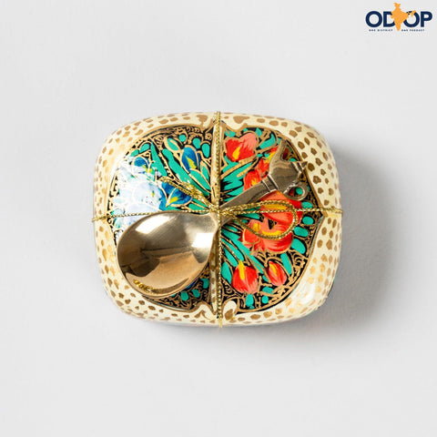 Papier Mache Gift Box with Tea & Spoon - Eyaas