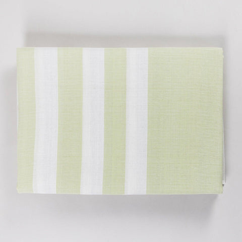 Striped King-size Bed Cover & Pillow Cover, Lime Green - Eyaas