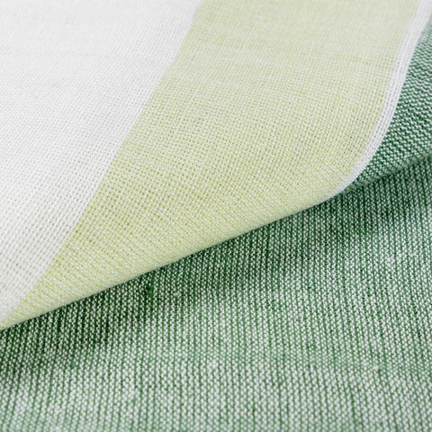 Striped King-size Bed Cover & Pillow Cover, Moss Green - Eyaas