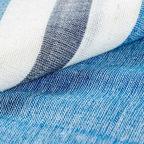 Striped King-size Bed Cover with Pillow Cover, Blue - Eyaas