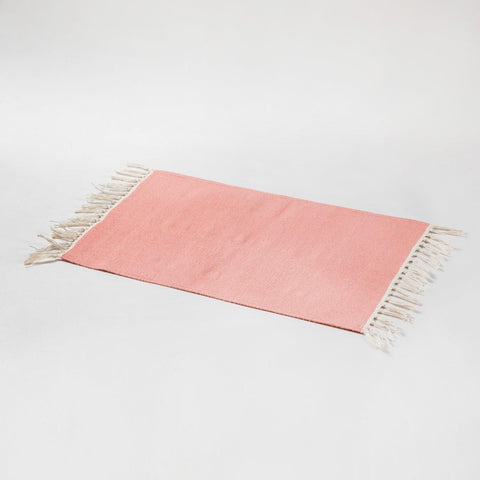 Handwoven Cotton Table Mats Set of 2 Pink - 13x18 - Eyaas