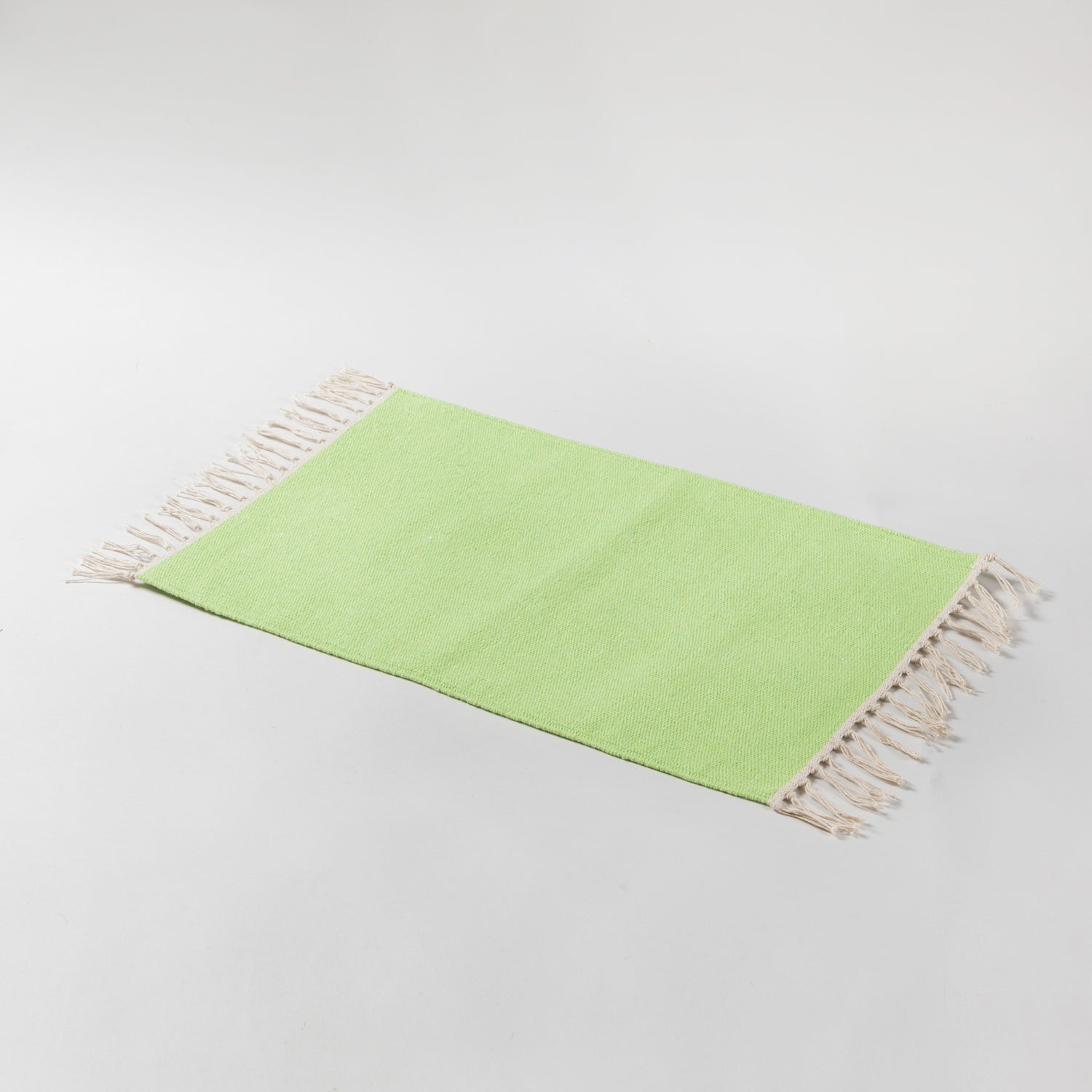 Handwoven Cotton Table Mats Set of 2 Green - 13x18